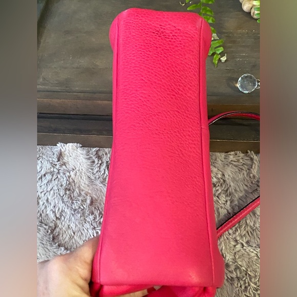 Coach Fuchsia Madison Georgie  Leather Satchel Shoulder Bag - Picture 12 of 16